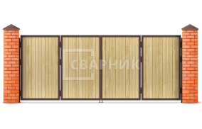 Подъемно-складные ворота в гараж 2250×1750 СВВ-1307