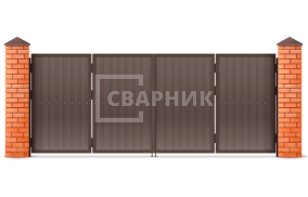 Складные ворота гармошка автоматические 2500×2000 СВВ-1278