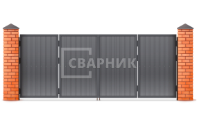 Ворота распашные откатные автоматика въездные 3000×2250 СВВ-1303