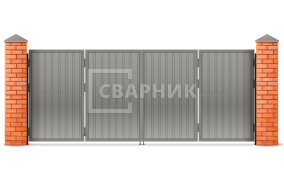 Ворота книжка для забора 2500×2000 СВВ-1318