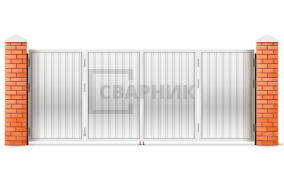 Складные ворота для забора 2500×1750 СВВ-1345