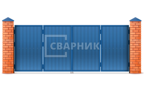 Ворота складные металлические 2500×2750 СВВ-1300