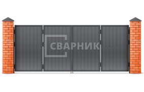 Складные уличные ворота 3000×1750 СВВ-1338