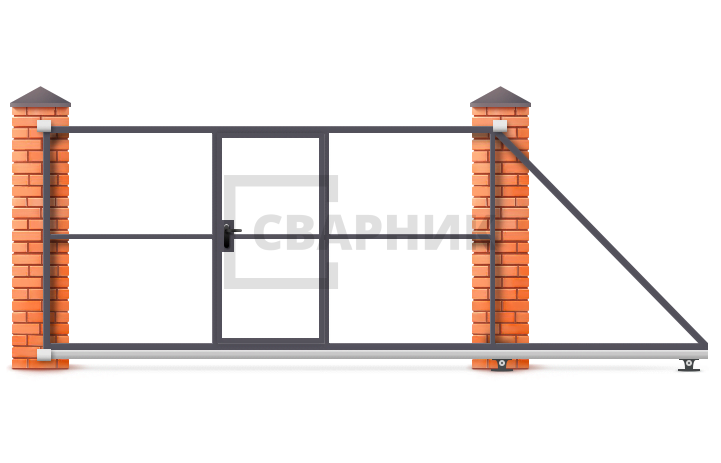 Раздвижные ворота Nice 2500×3000 СВВ-2988 — фото 1
