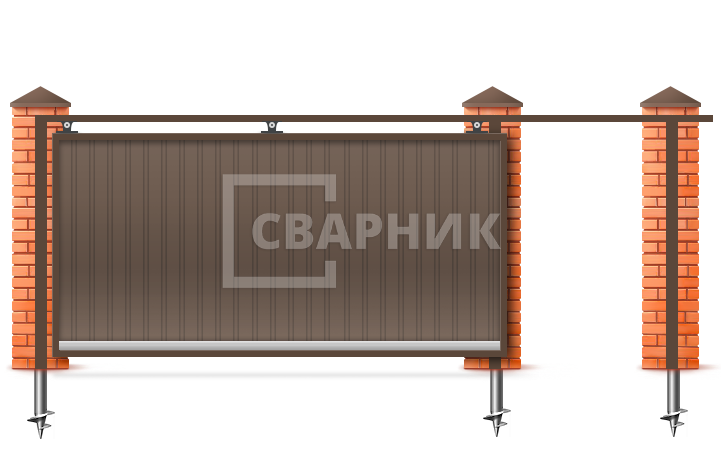 Подвесные ворота со съемной балкой 2200×2500 СВВ-3873 — фото 1