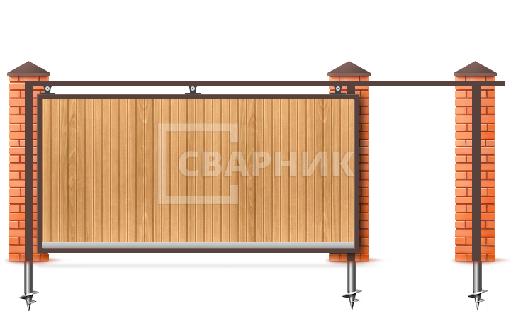Ворота с приводом Faac 2200×3500 СВВ-3270 — фото 1