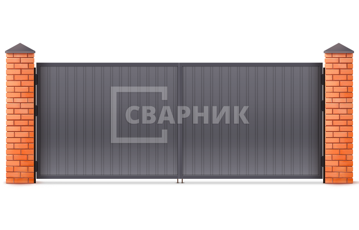 Ворота для ангара распашные 2250×2750 СВВ-6393 — фото 1
