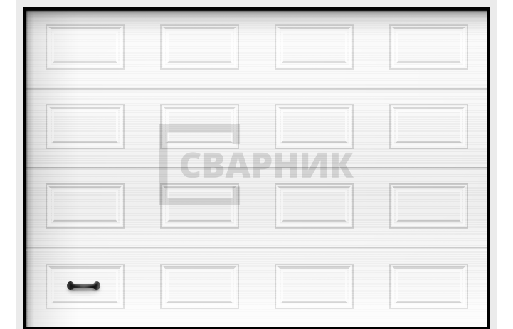 Секционные промышленные ворота с вертикальным подъемом 2750×2125 СВВ-7587 — фото 1