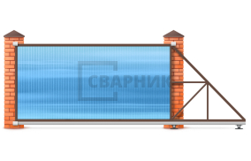 Консольные откатные ворота 1980×2100 СВВ-3375