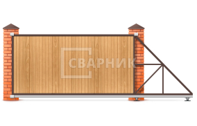 Ворота откатные механические 9000×2900 металлические
