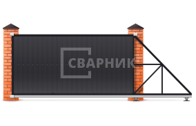 Откатные ворота под профлист 2600×1800 СВВ-4519