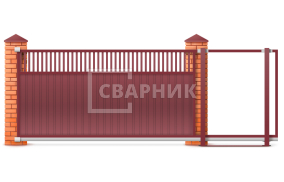 Ворота для дачи откатные 2250×2550 СВВ-3759