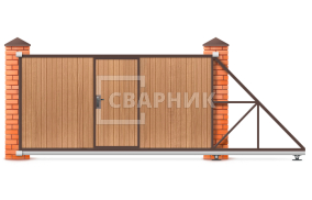 Откатные ворота 7000×3000 СВВ-5058 металлические