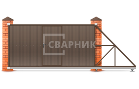 Раздвижные ворота из металлопрофиля 1750×2000 СВВ-4510