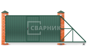Откатные ворота из профлиста 2500×3000 СВВ-4549