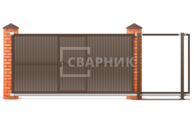 Ворота и калитка для забора 3600×2200 СВВ-4253