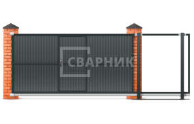 Откатные ворота 8 метров 8000×2800 СВВ-5074