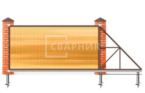 Откатные ворота 10 м 10000×3000 СВВ-5236