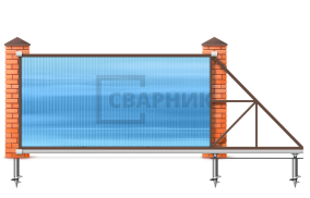 Ворота откатные 3500×2000 СВВ-3386