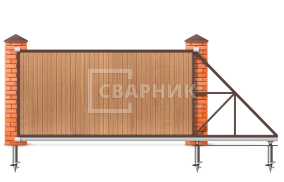 Откатные ворота под ключ 8 метров 8000×2300 СВВ-5117