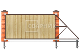 Ворота откатные механические 6 метров 6000×2400 СВВ-4963