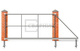 Ворота откатные механические 8 метров 8000×2200 СВВ-5095
