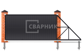 Сдвижные ворота на дачу 2250×2800 СВВ-3721
