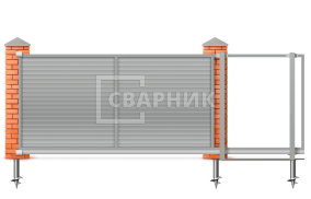 Двойные откатные ворота 2800×2000 СВВ-3972