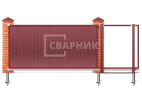 Откатные ворота 5 м 5000×2000 СВВ-4848