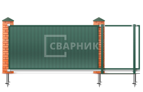 Ворота откатные сэндвич 4000×2000 СВВ-4591
