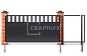 Ворота откатные механические 6 метров 6000×2200 СВВ-4971