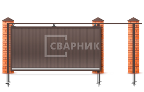 Консольные откатные ворота 2800×2000 СВВ-3419