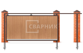 Ворота откатные механические 9 метров 9000×2400 СВВ-5145