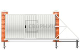 Откатные ворота 7 м 7000×2000 СВВ-5050