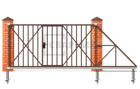 Ворота откатные механические 12 метров 12000×2200 СВВ-5286