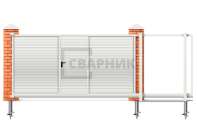 Ворота и калитка для забора 2200×2500 СВВ-4237