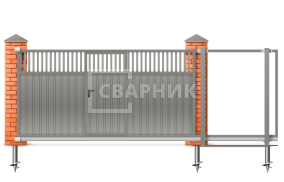 Откатные ворота 5.5 м 5500×3000 СВВ-4926