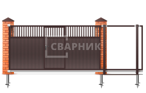 Недорогие откатные ворота для дачи 2500×3000 СВВ-3763