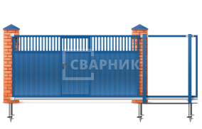 Ворота на винтовых сваях 2500×3000 СВВ-4150