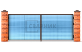 Распашные ворота в ангар 2750×2500 СВВ-6383