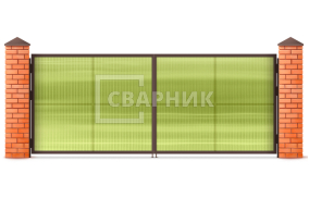 Ворота распашные под автоматику 3000×2000 СВВ-5788