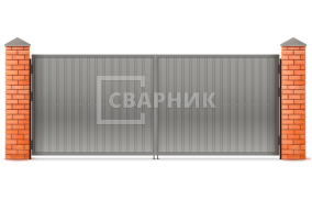 Ворота распашные из профнастила 1500×2500 СВВ-6527