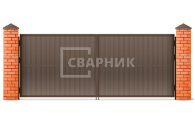 Оцинкованные ворота 1750×2000 СВВ-6966