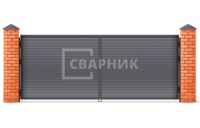 Распашные алюминиевые ворот Алютех Престиж 2250×2750 СВВ-8945