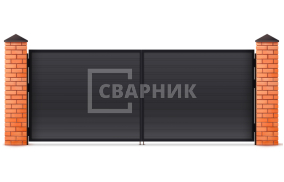 Двухстворчатые распашные ворота 2000×2750 СВВ-5838