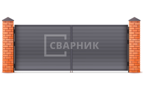 Ворота дачные распашные металлические 1750×2000 СВВ-6333