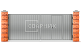 Оцинкованные ворота 2000×2000 СВВ-6974