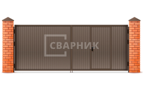Распашные ангарные ворота 2500×2500 СВВ-6404
