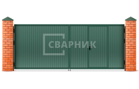 Распашные ворота Алютех 2500×2250 СВВ-5532