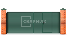 Ворота распашные под автоматику 3000×1750 СВВ-5805